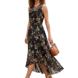 Tommy Hilfiger Floral Midi Dress Navy 4